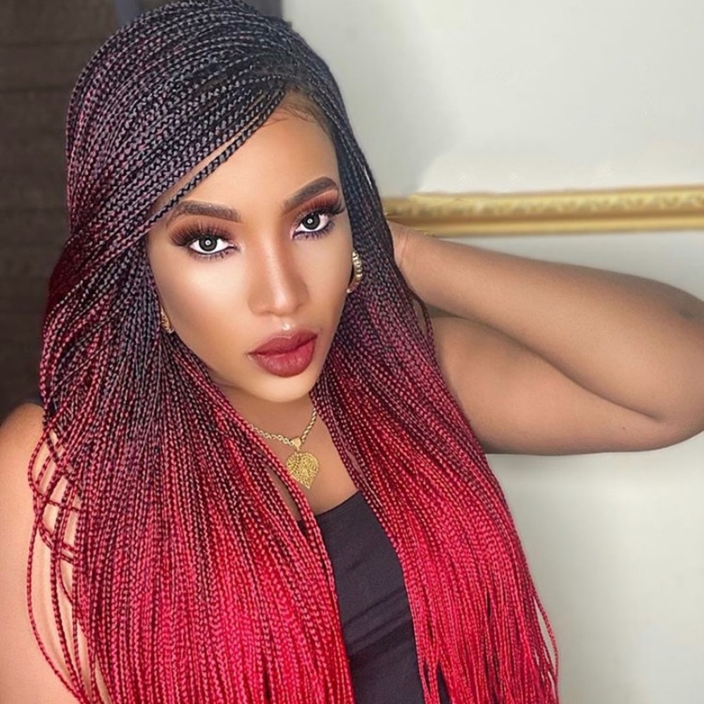 BEAUTIFUL KNOTLESS BRAIDED LACE FRONTAL WIG